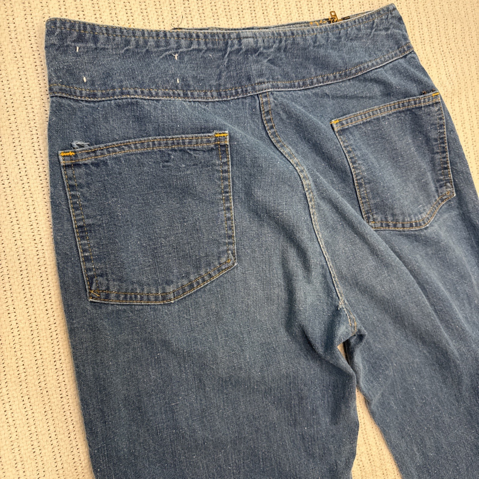 Vintage 70s Rappers Flared Bell Bottom Denim Jeans Women’s 28 X30 Medium
