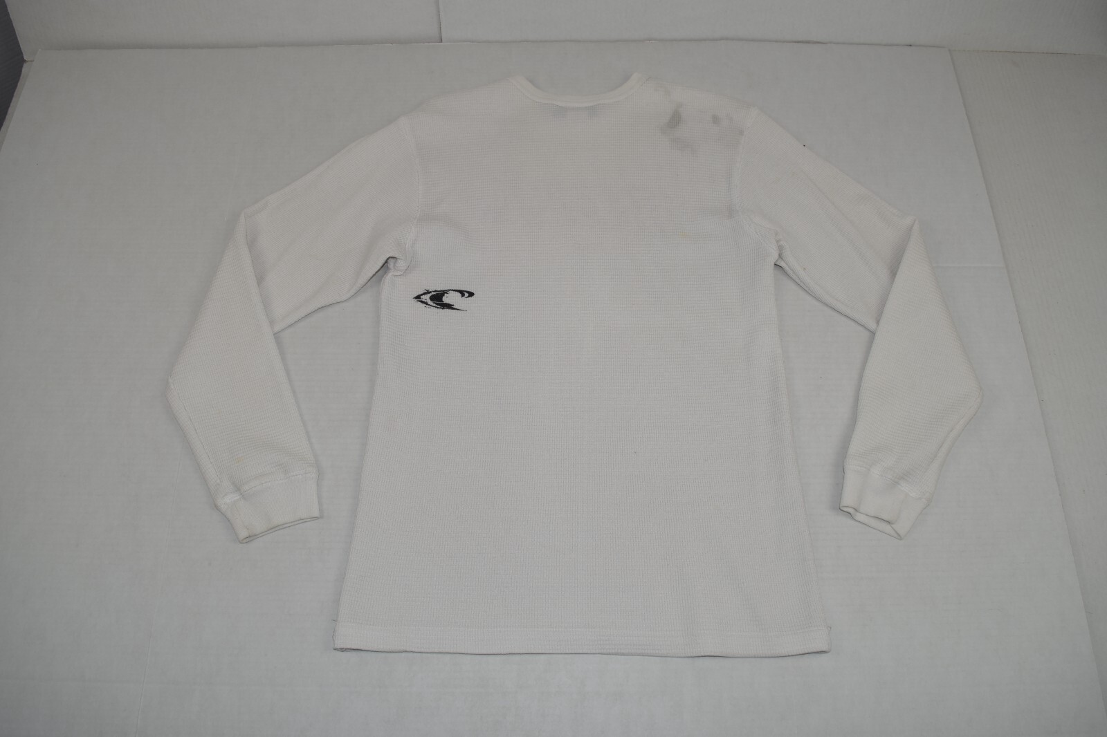 Vintage Thermal Shirt O’Neill Size L 90s White Waffle Weave Surf Wear Made USA