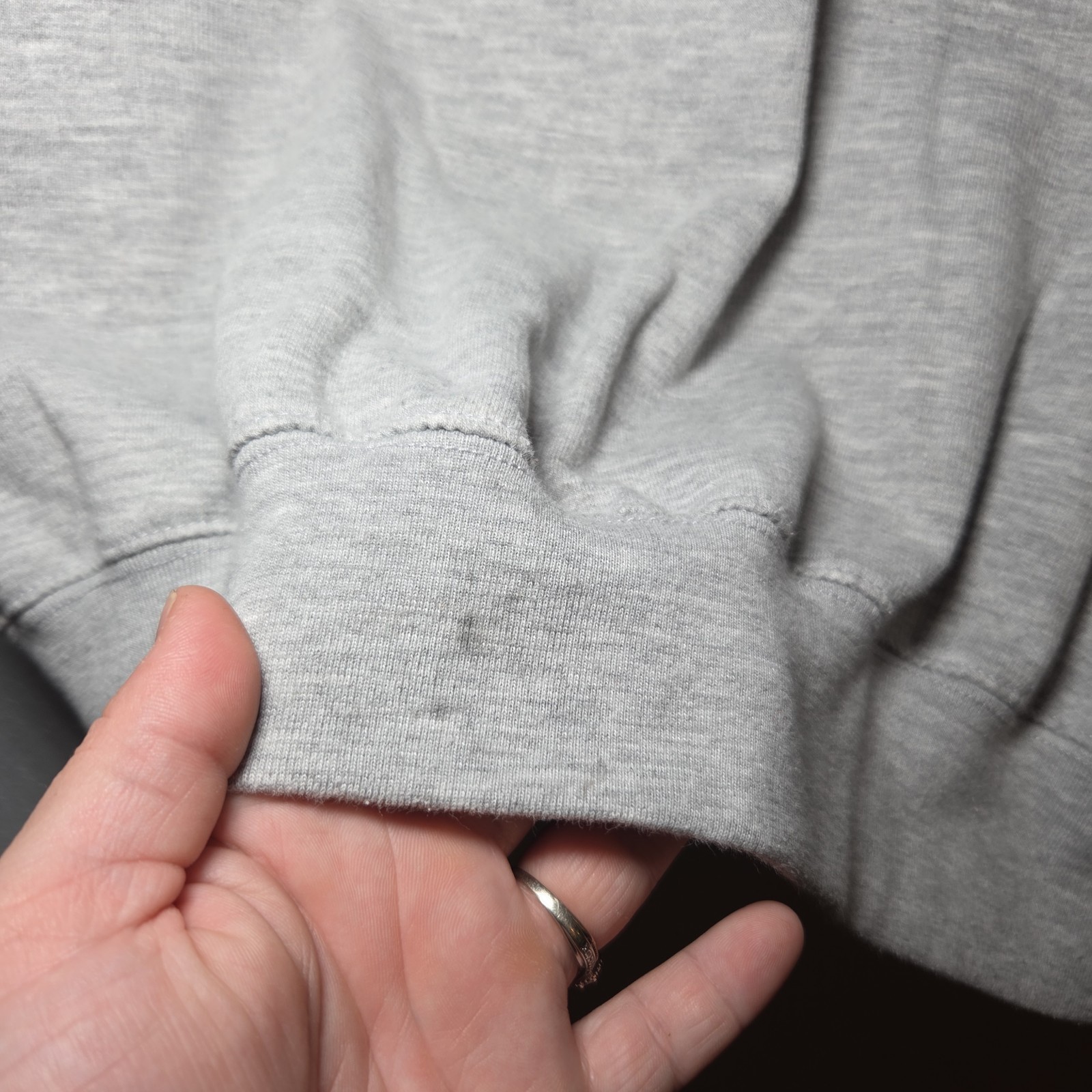 Vintage 1990s Penguin Embroidered Grandma Crewneck Sweatshirt Size XL Gray
