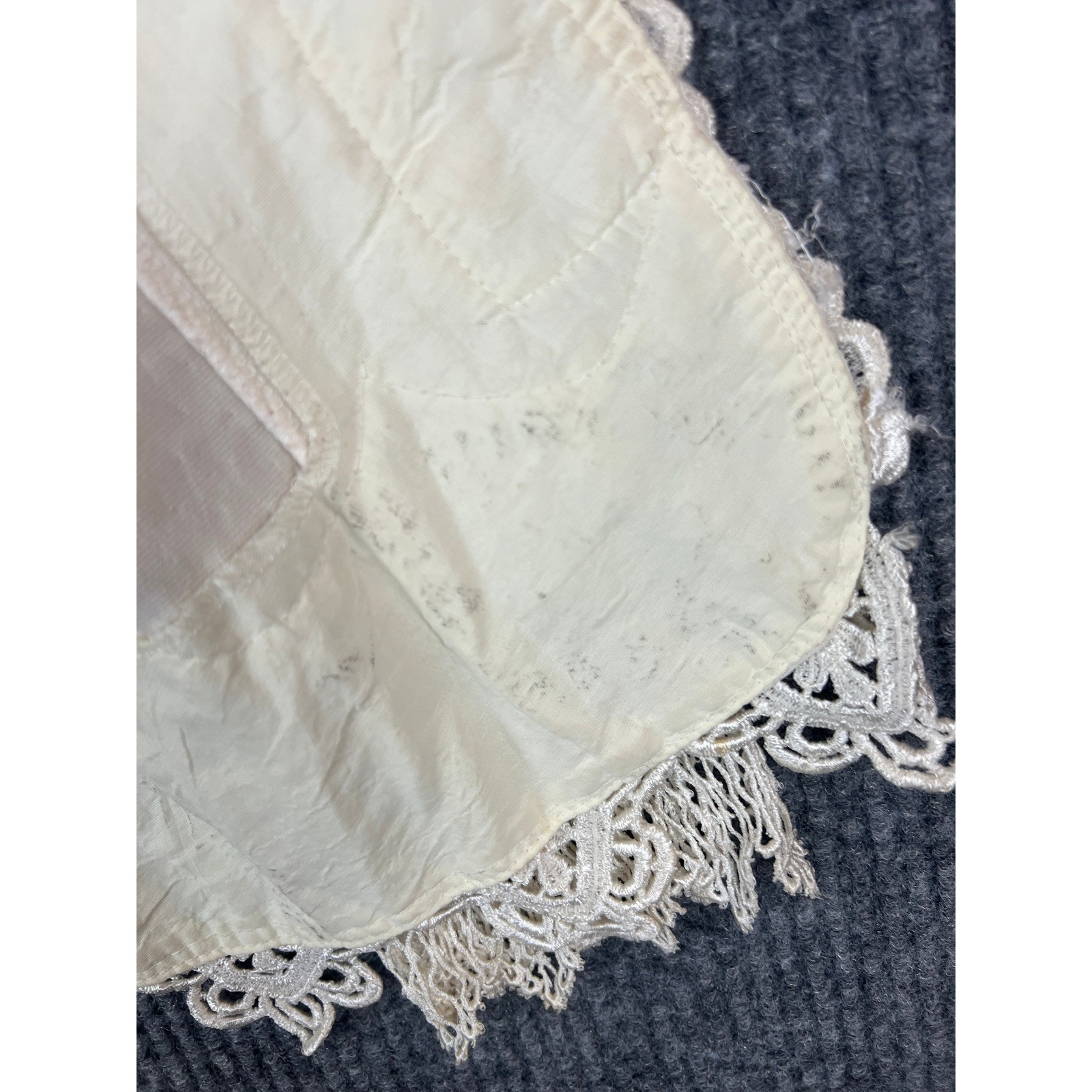 Cottagecore Fairycore Granny Chic Romantic Lace Pearl Jacket Size 11/12