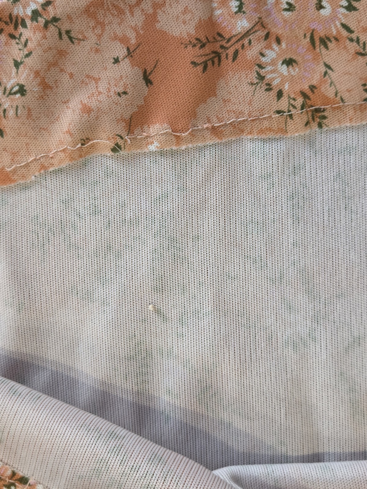 60s/70s Peachy Ditzy Floral Empire Waist Maxi Dress Tie Back Hostess, Boho GUC