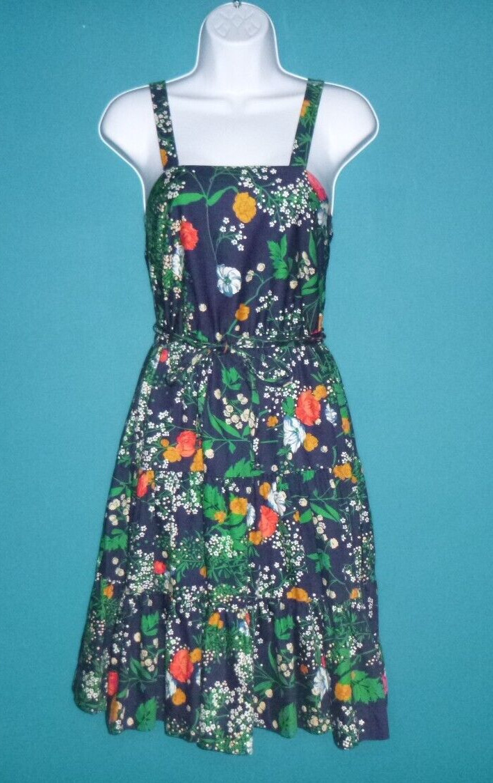 Vtg 60s 70s Murray Meisner Floral Sundress Ruffled Skirt Union Label Sz S