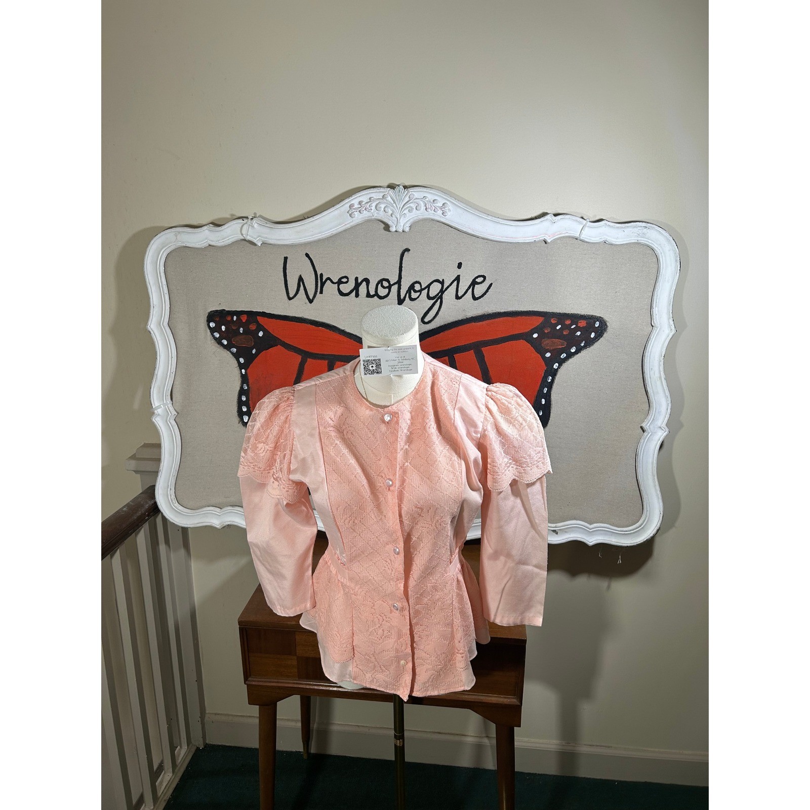Vintage 80s Pink Satin Lace Peplum Blouse | Romantic Coquette Secretary Top