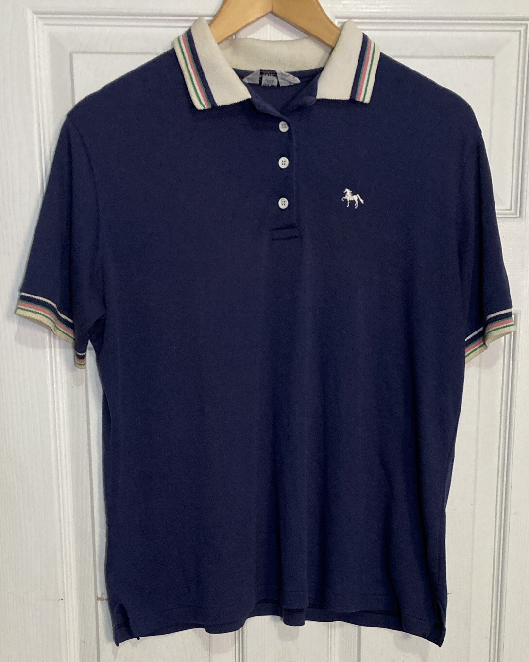 Vintage Top Women’s Size 40 Blue Polo 70’s
