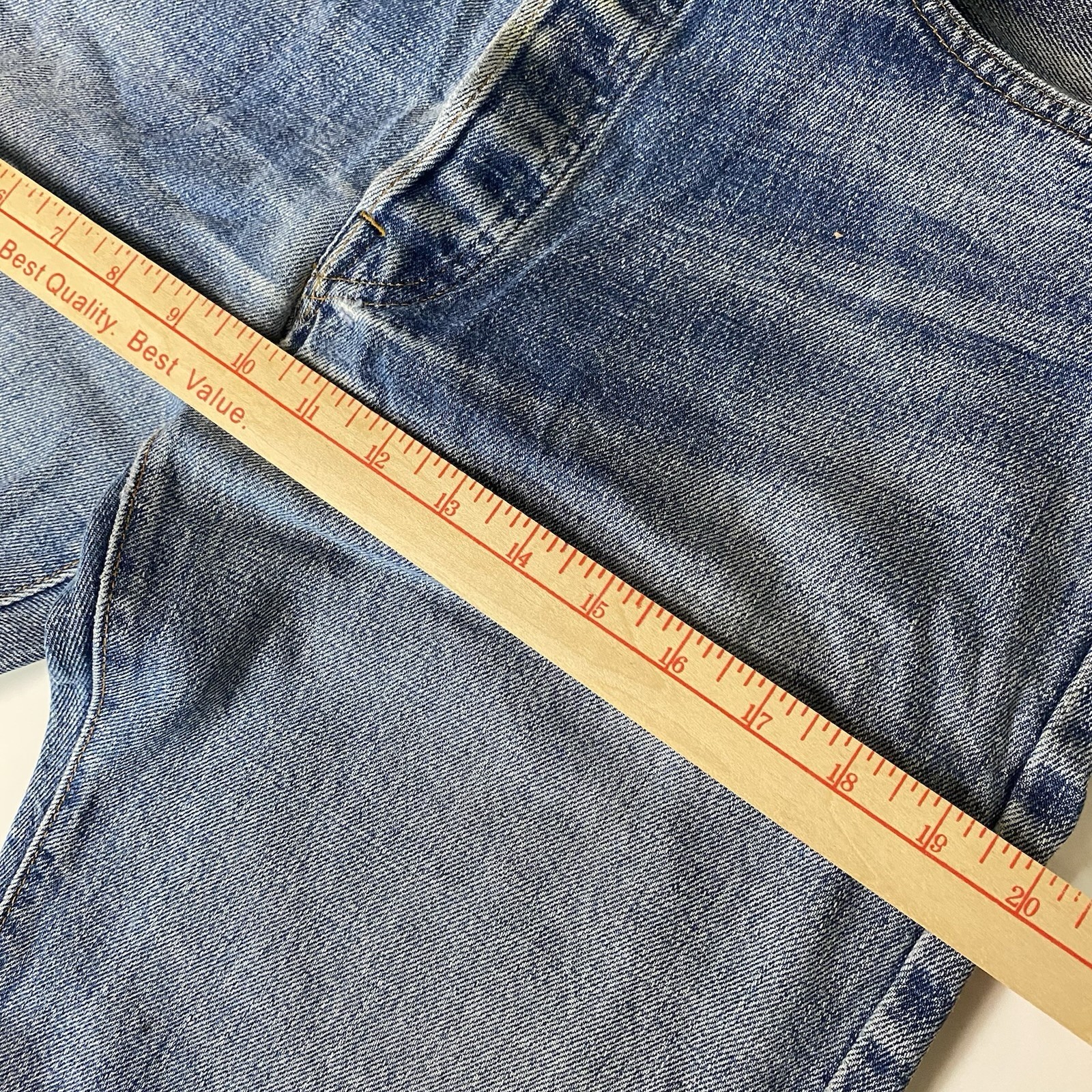 1970s Vintage Levi’s Jeans Button Fly Selvedge Black Bar Tack Fits 32×31 Rare