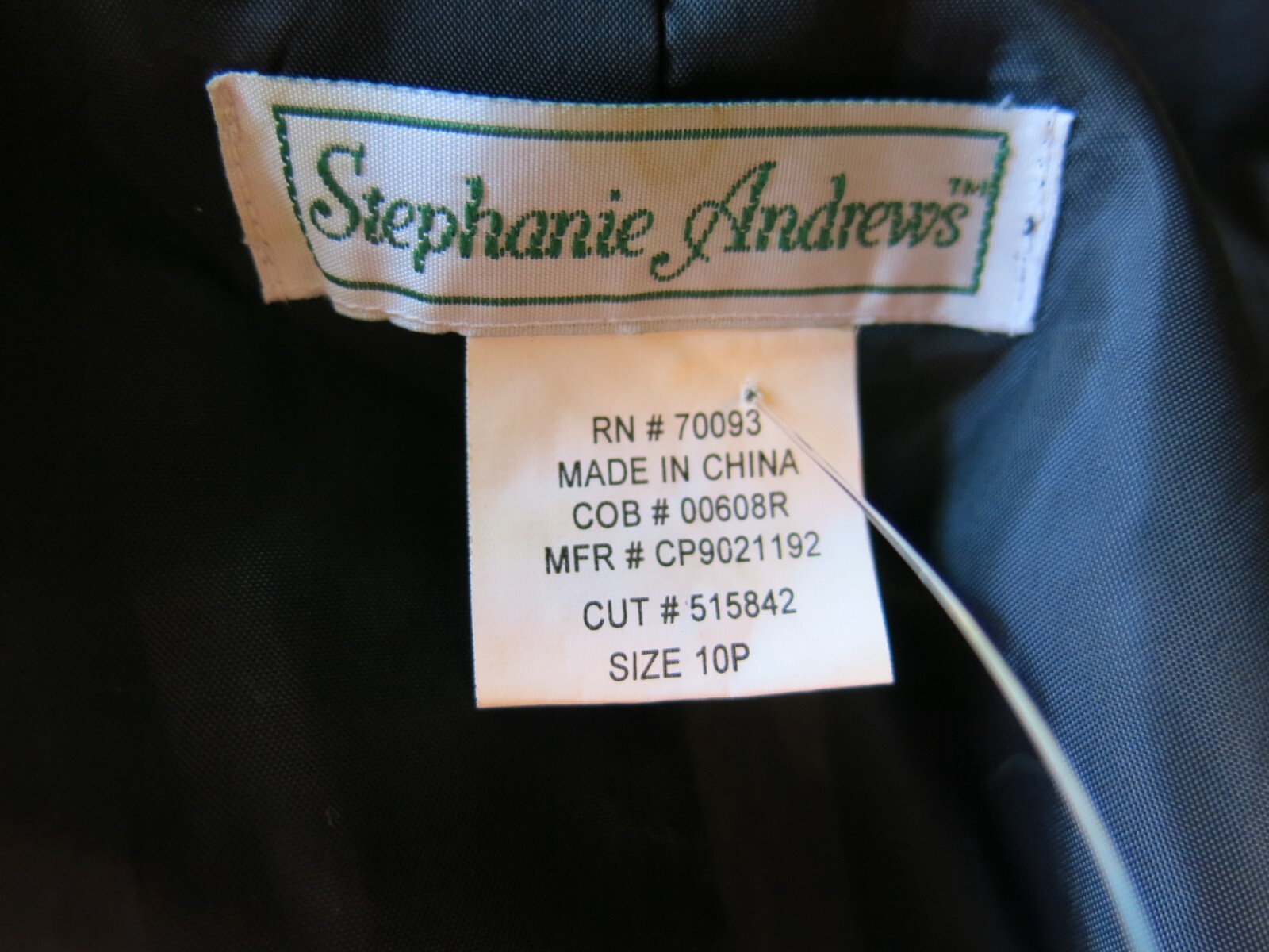 Vintage Stephanie Andrews Blazer Size 10P Navy Double Breasted Women Rayon