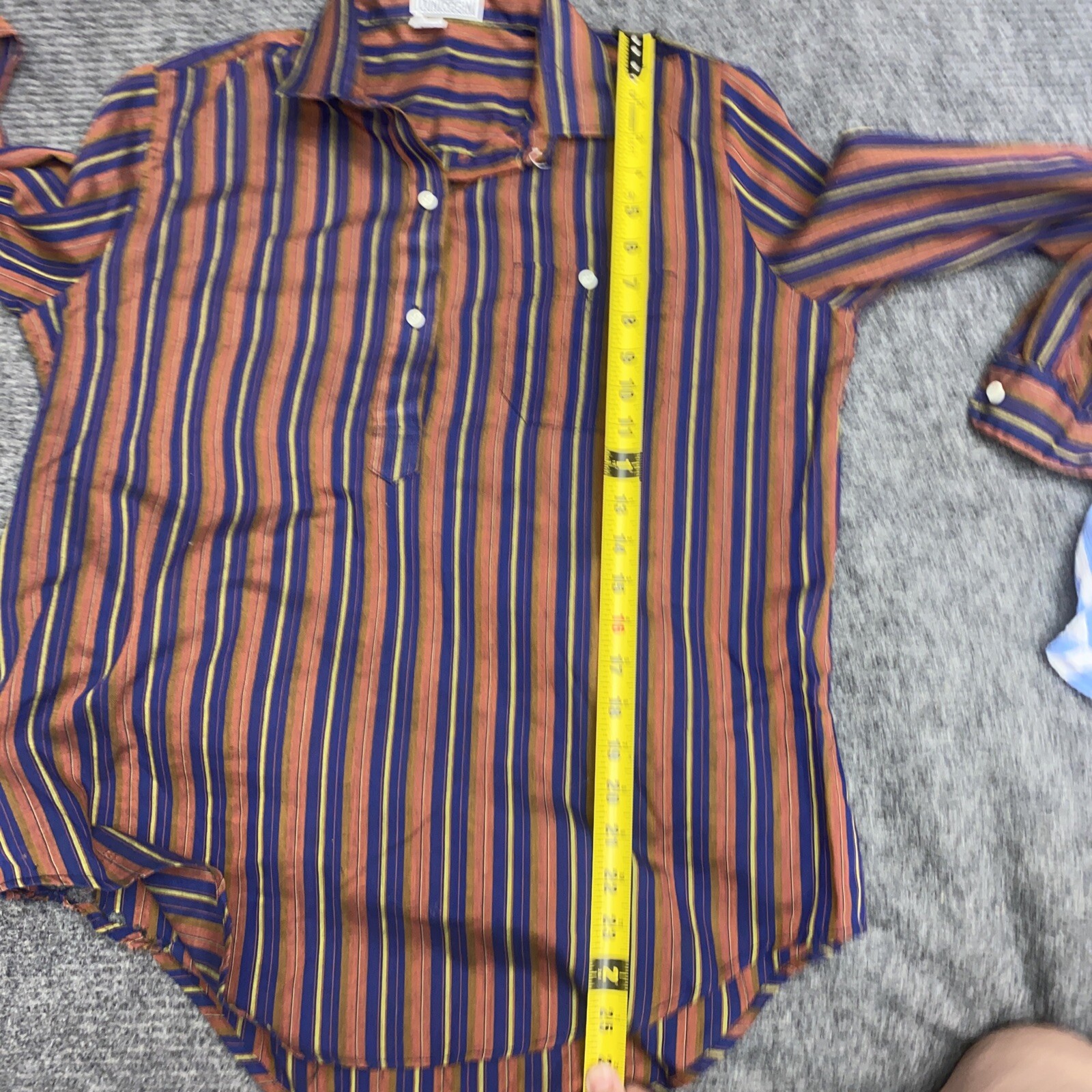 Vintage Dunloggin Stripe Lightweight Women’s Large Collar Preppy Dress Shirt