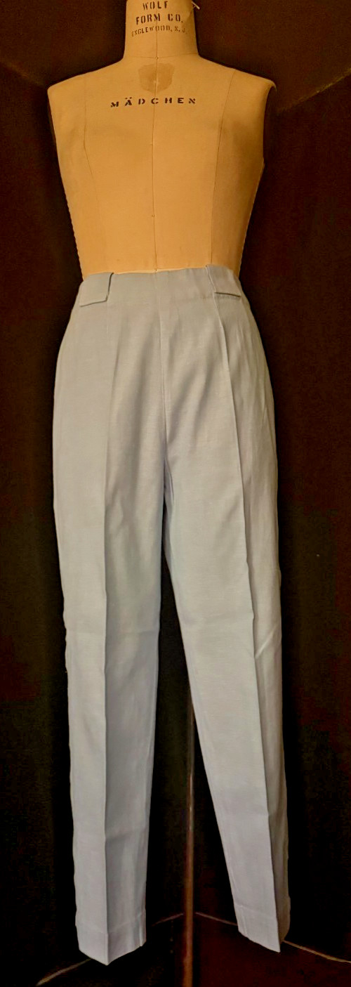 Vtg 1960’s CIGARETTE PANTS, Light BLUE DENIM TWILL, NOS, Like New NEVER WORN