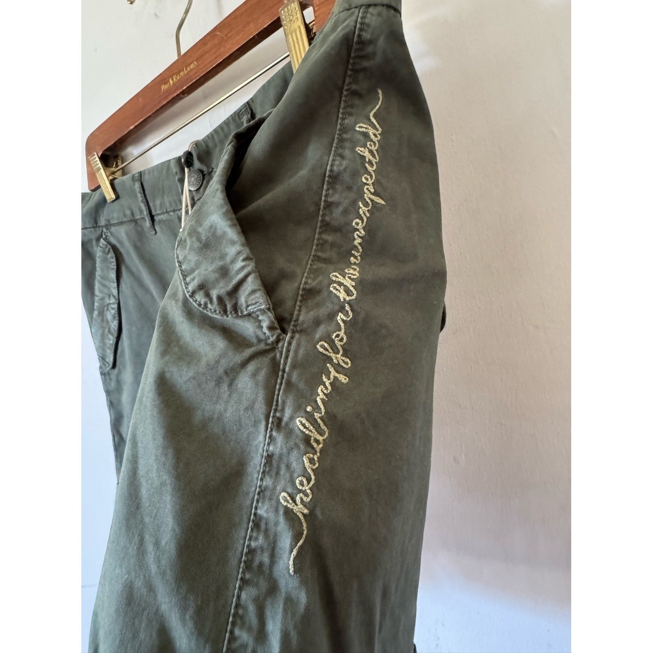 Odd Molly The It Shorts Military Green Cotton 4″ Womens XL NEW NWT