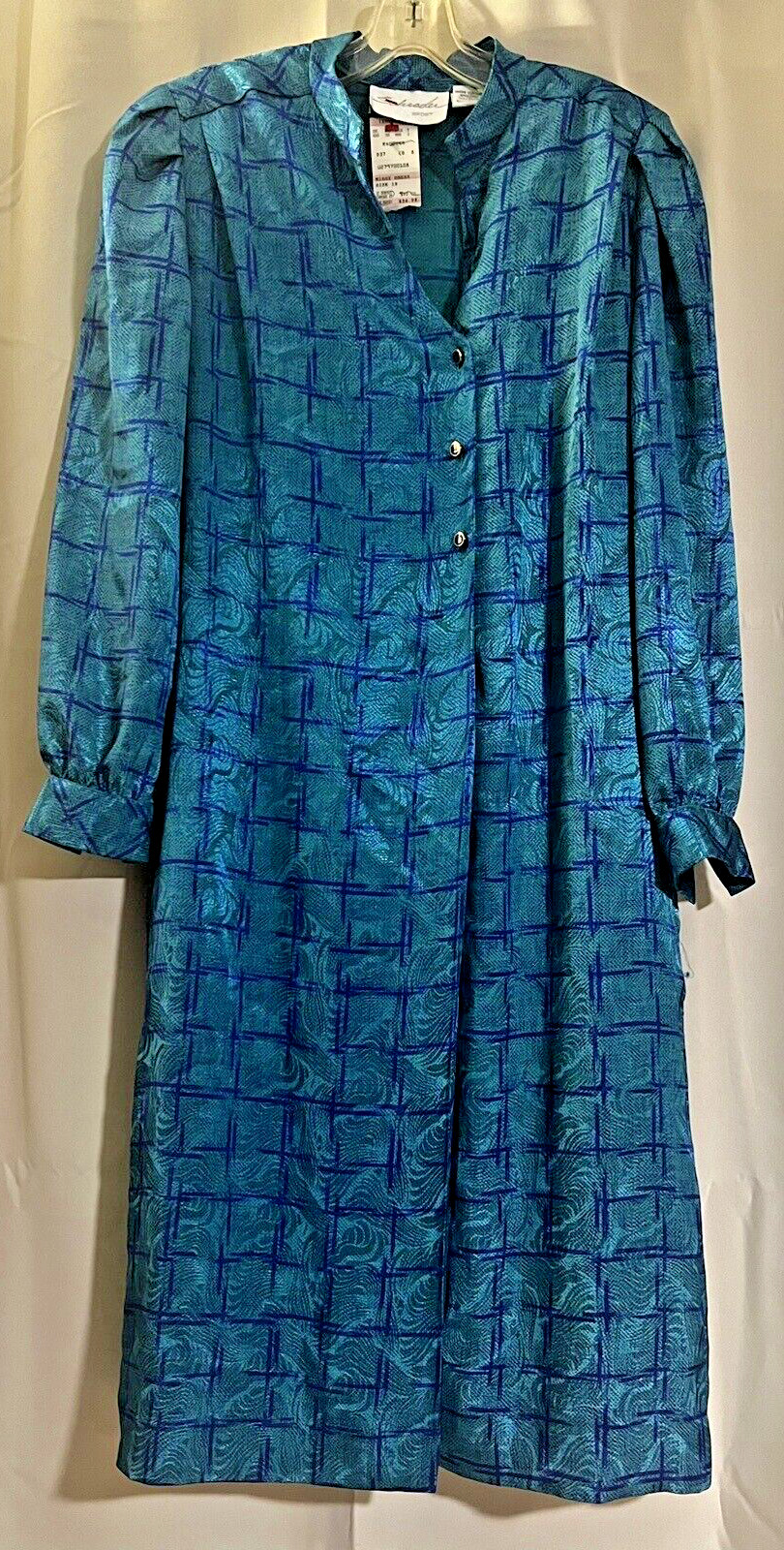 1980’s Vintage Women’s Dress Schroeder Sport Teal Green Size 10 – New w/Tags!