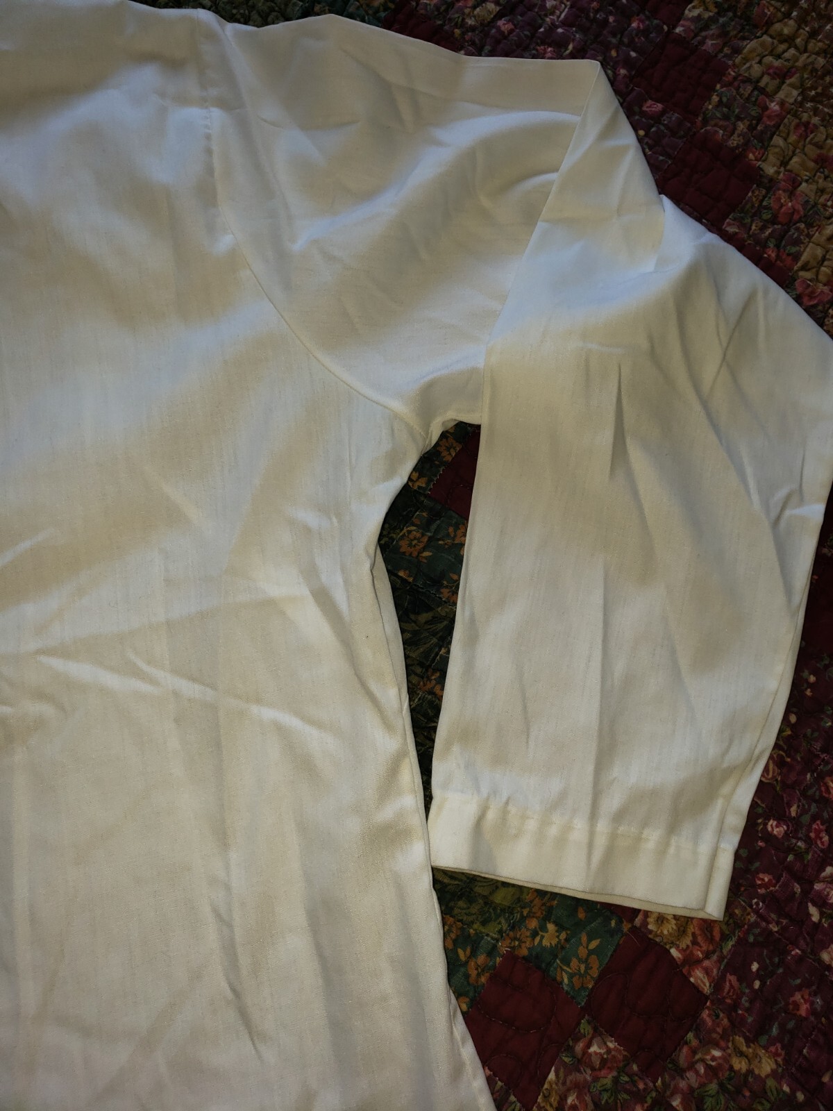 Vintage Shapely Classic White Zip Back Shirt,Unique Look, Layering Piece? Decent