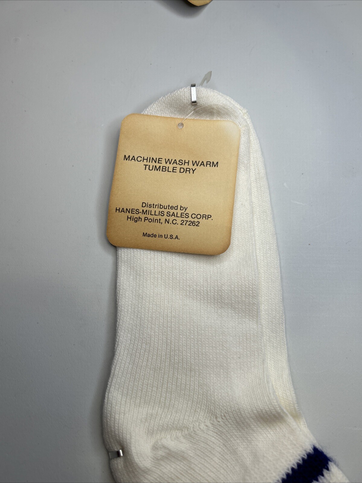 VTG Hanes Ms. Sports Socks Striped 9-11 Orlon Acrylic Low-Cut NOS 80s Red Label