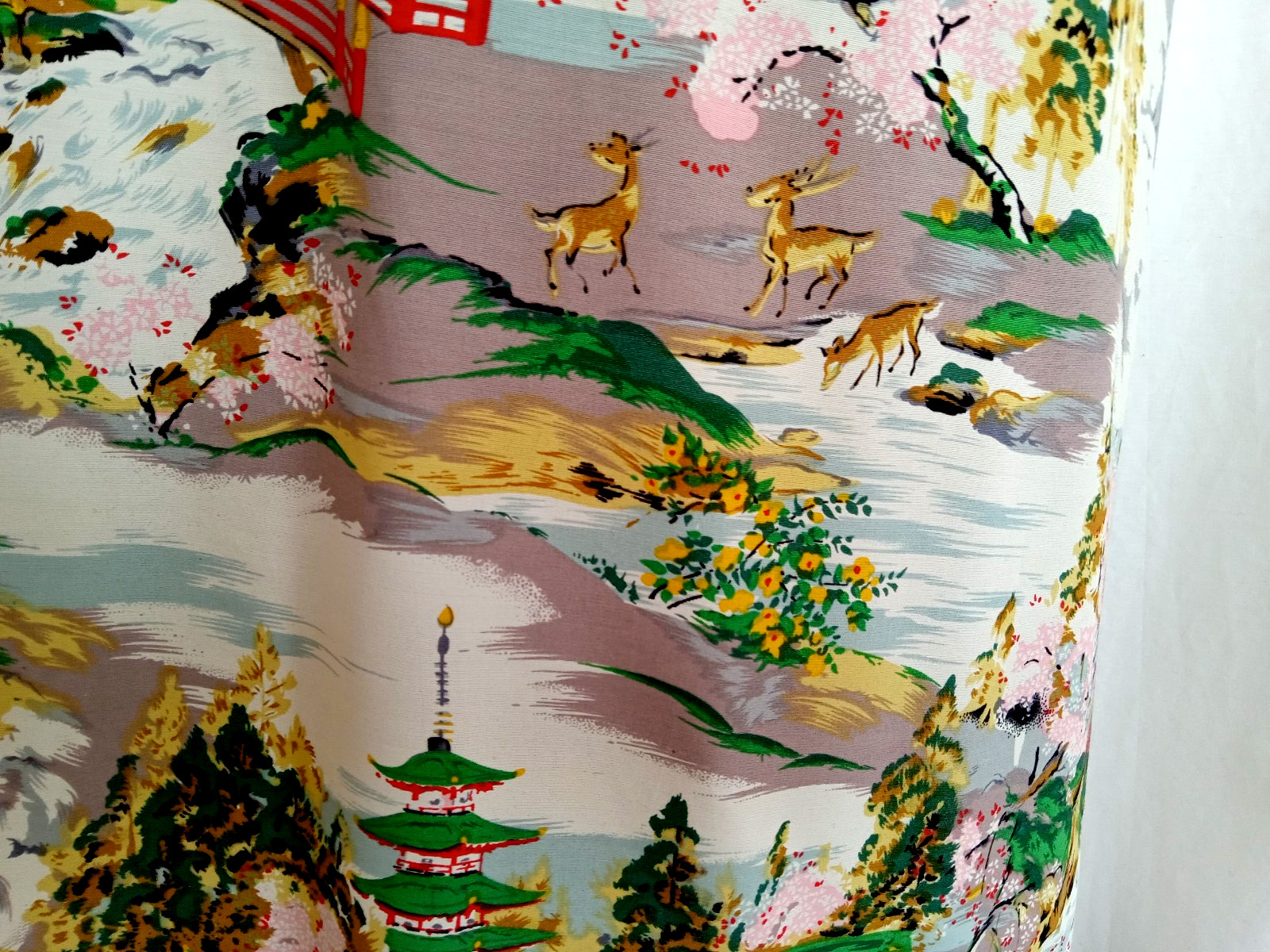 Vtg 80s Lucky Beach Hula Wear Paradise Found Hawaiian Wrap Skirt Sz M Hong Kong
