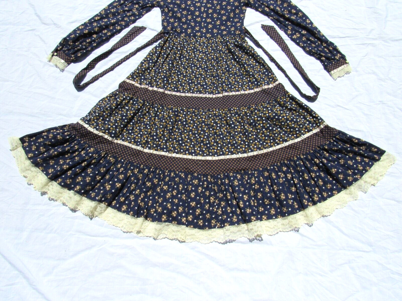 Vtg Gunne Sax Dress Jessica McClintock Prairie Cottage Core Western Victorian