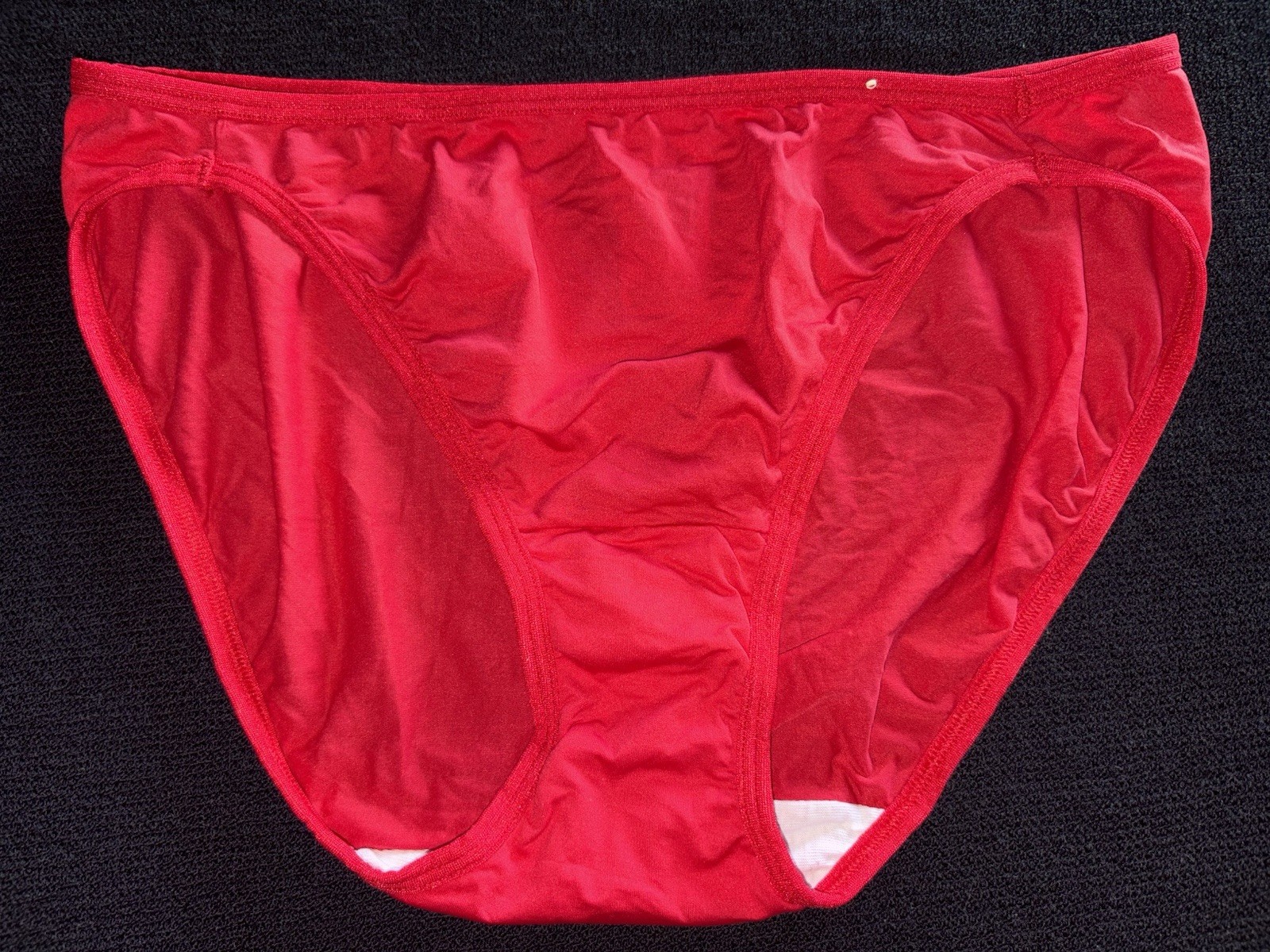 Vanity Fair L Y2K Vintage Second Skin Red Low Rise Bikini Panty Underwear