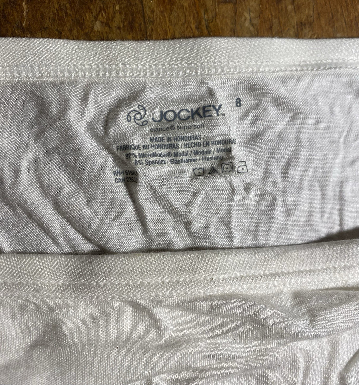 Vintage Jockey “Elance Supersoft” Hi-Cut Panties Size 8 Ivory NWT