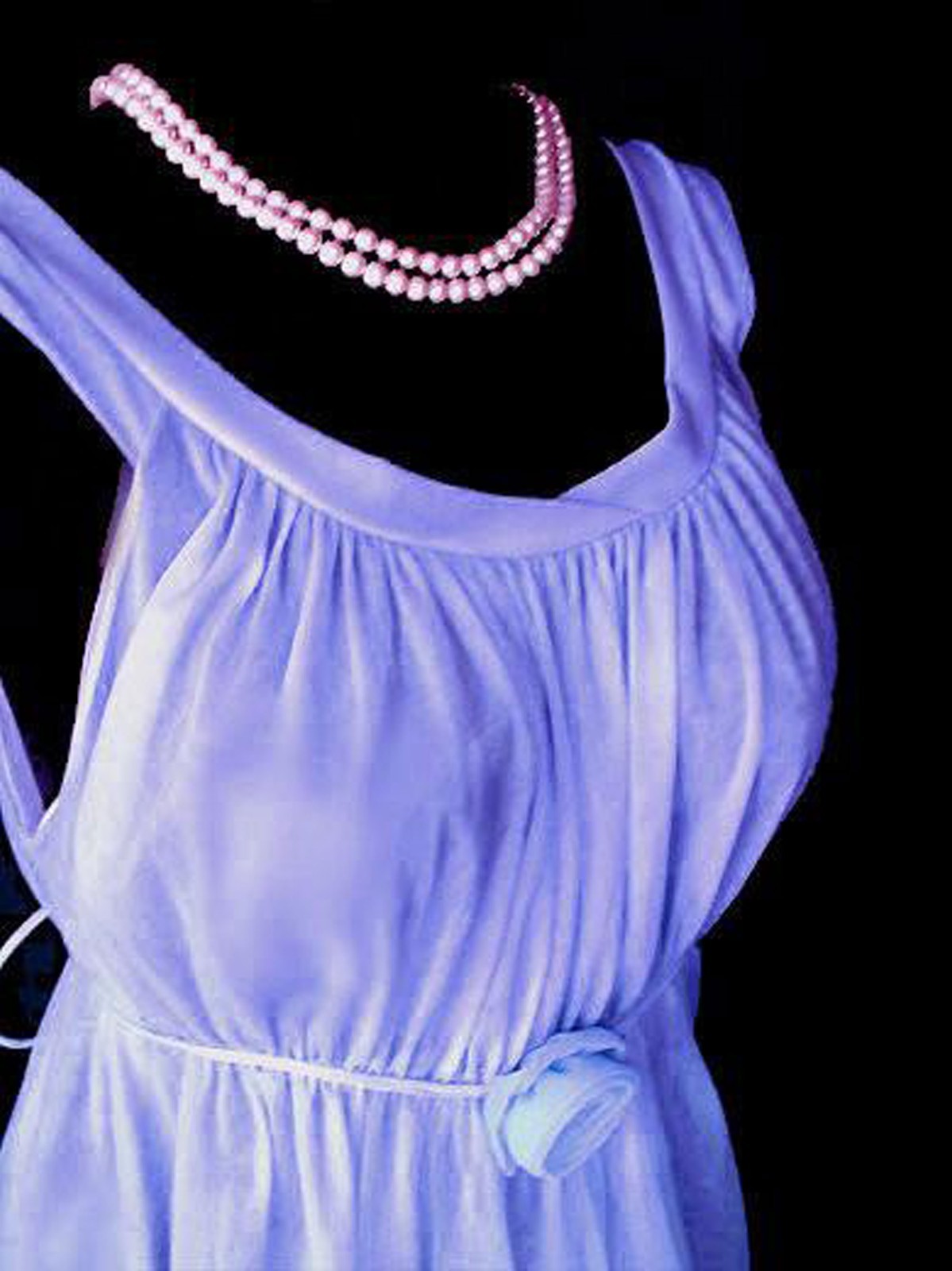Vintage ’70s Jenelle French Lilac Peignoir Nightgown Set – Double Nylon Roses