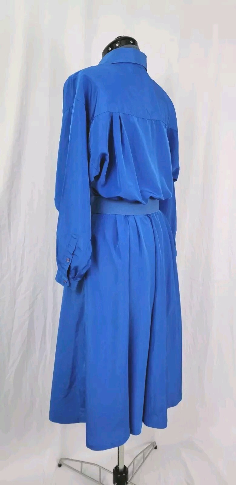 Vintage Impromptu L/S Blue Shirt Dress w Matching Belt Size 7/8