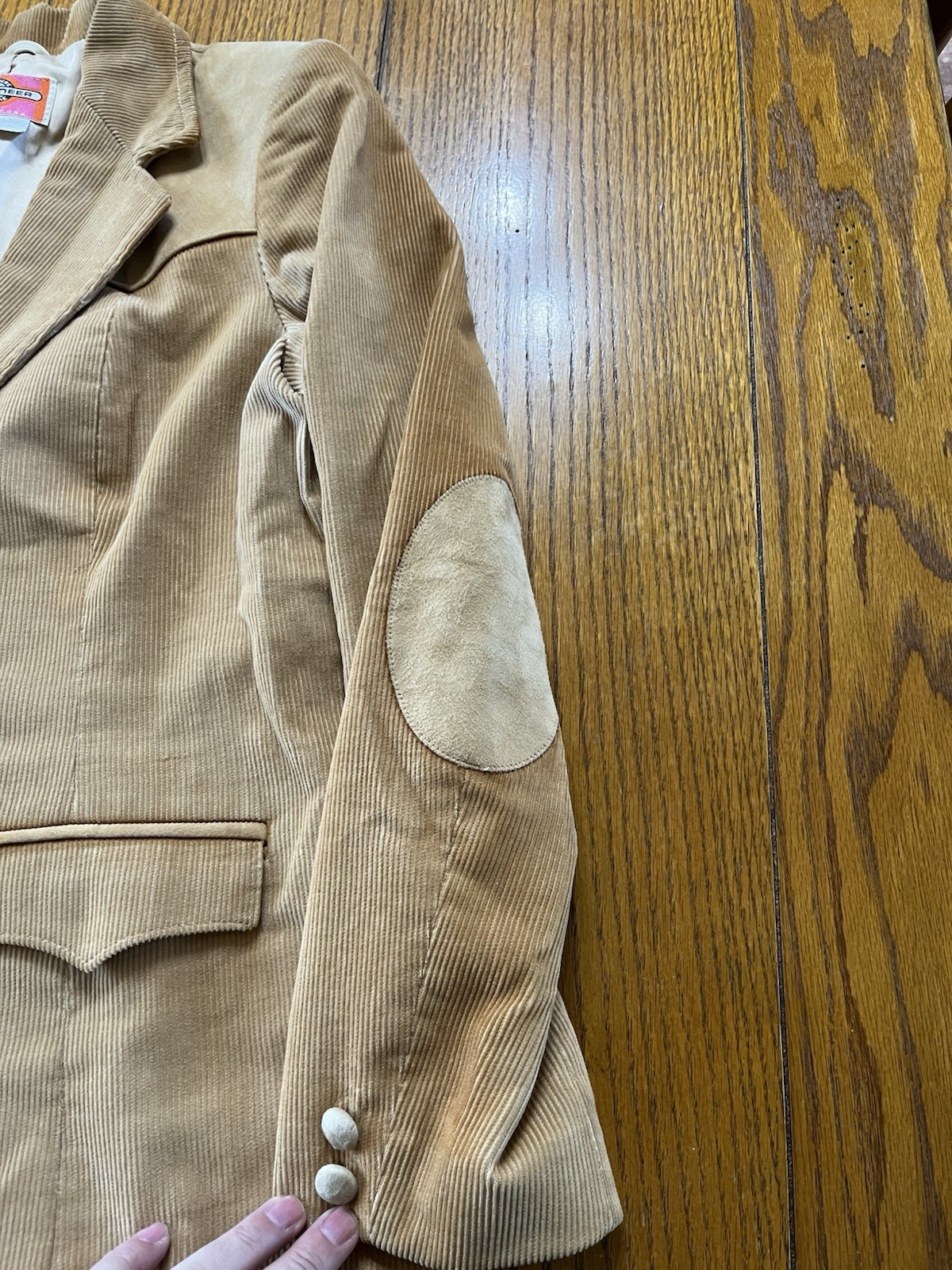 Vintage Ms Pioneer Southwest Riding Style Corduroy & Suede Blazer W-14 (0643-11)