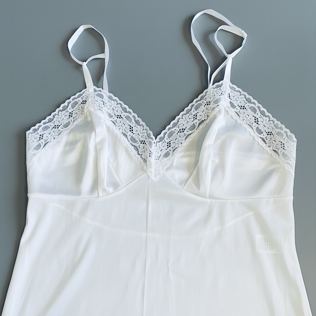 VTG Vanity Fair Sexy Nylon And Lace Nightgown/Slip Style 10-103 Size 34 18″/40