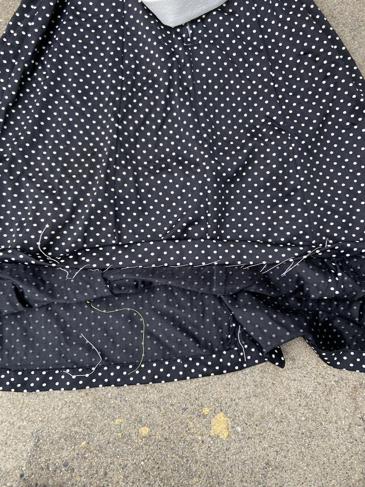 1960s Aldens Fashions Chicago black and white polka dot dress