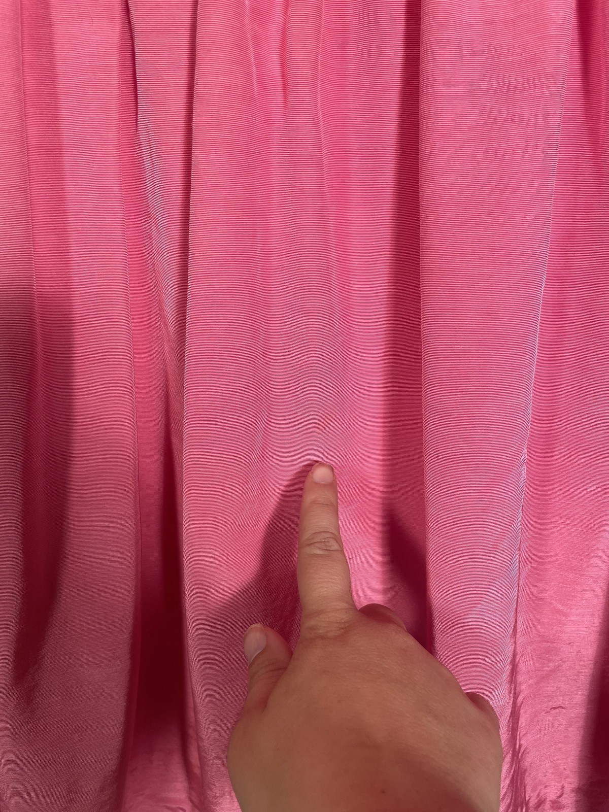 Vintage 1980s Bright Pink Taffeta Babydoll Dress Size M