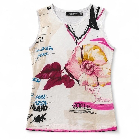 Dolce & Gabbana Vintage Flower Tank