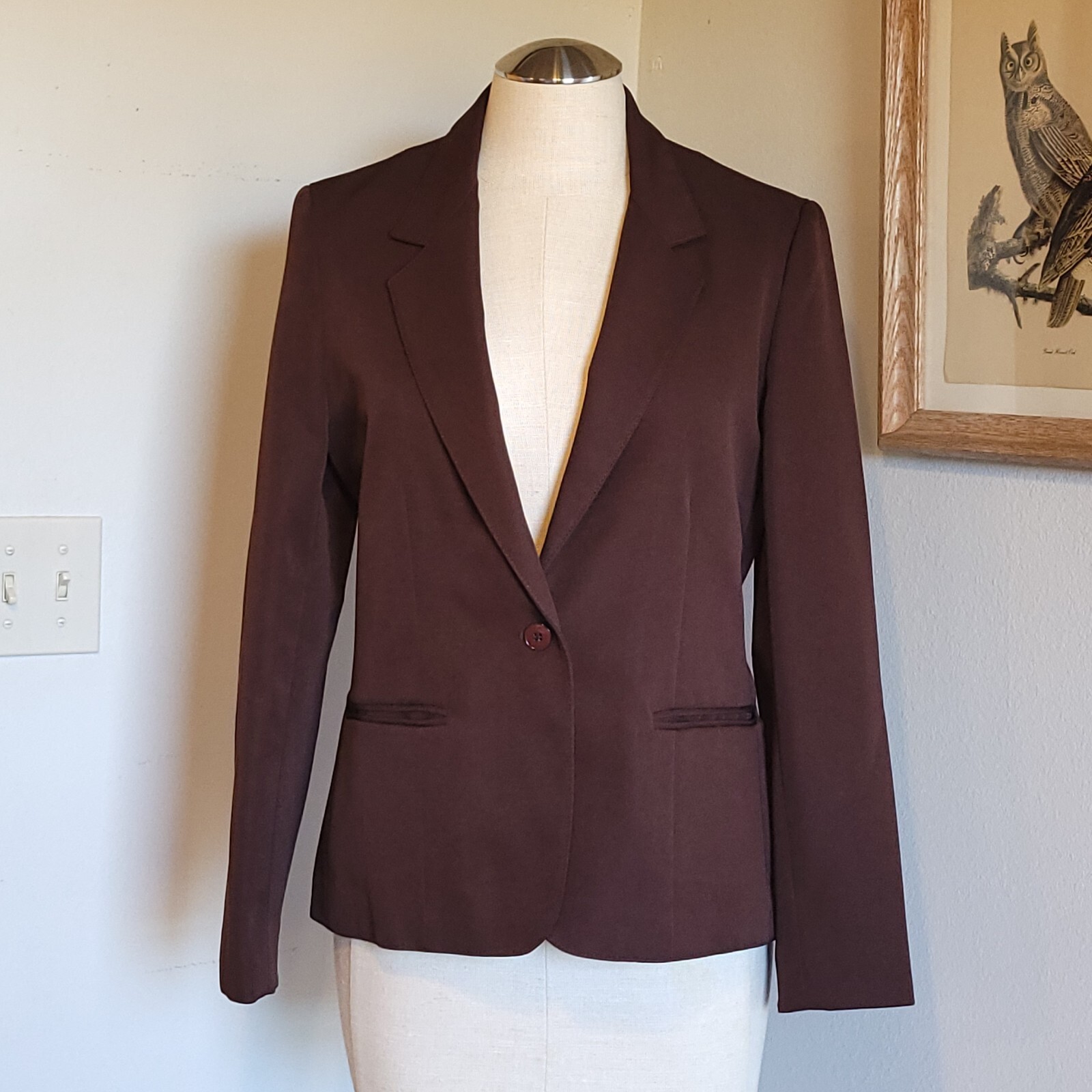 Vintage Panther Size 9/10 Brown Single Button Blazer Jacket
