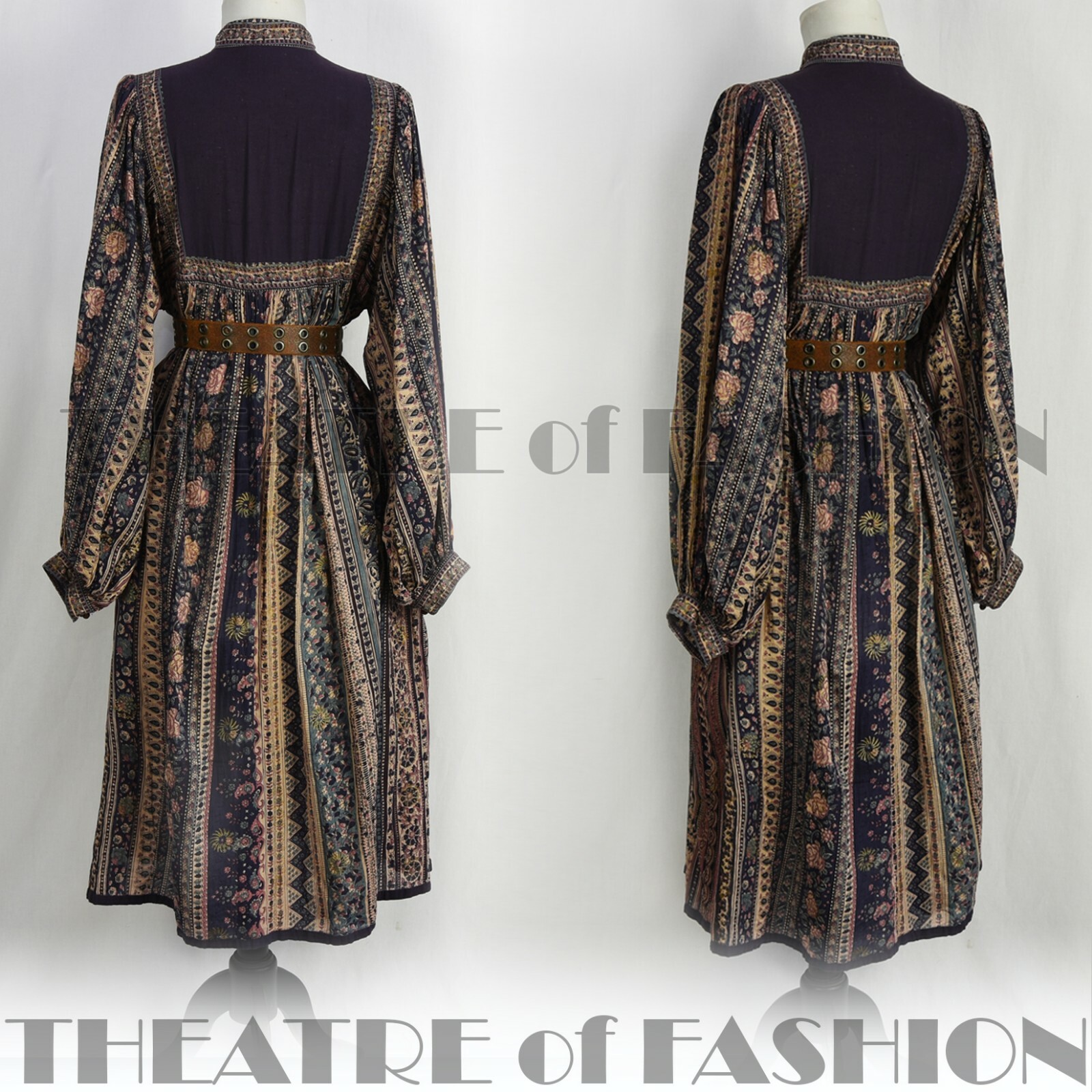 DRESS INDIAN PHOOL WEDDING 70s VINTAGE KAFTAN BOHO HIPPY-LUXE GODDESS M L XL XXL