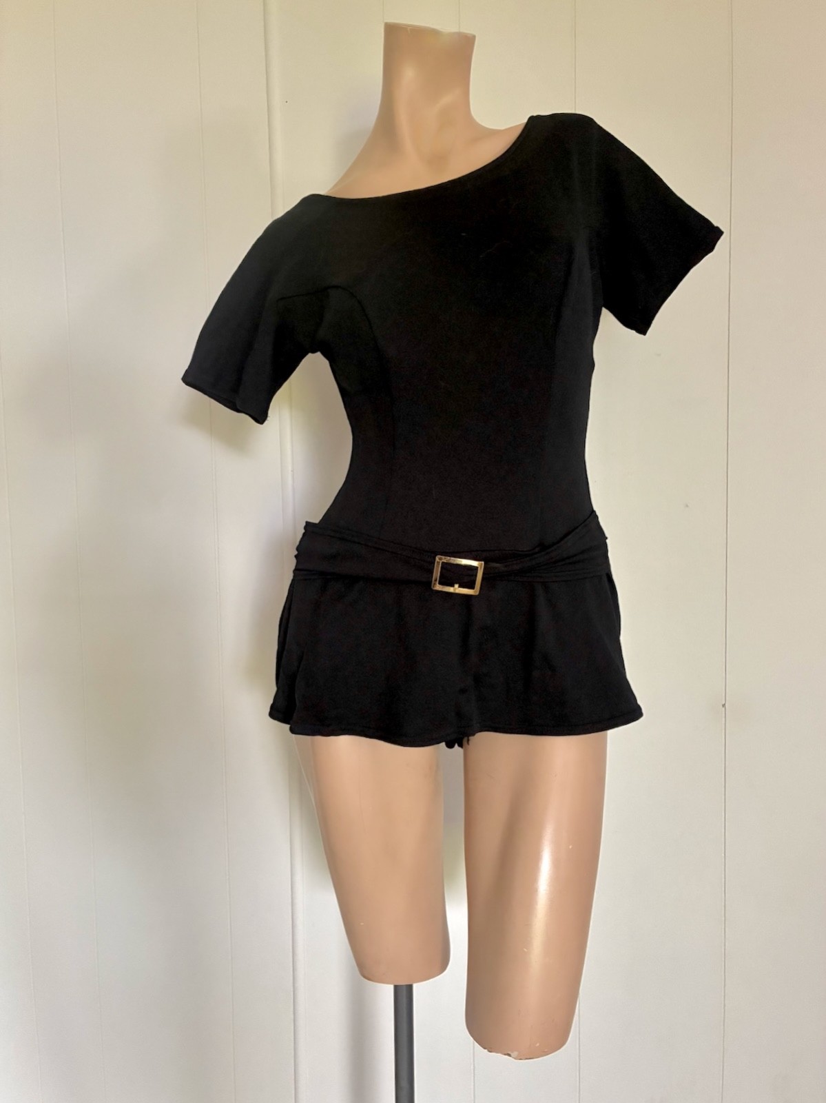 Vintage 1960s Cole of California Black Swimsuit Bathing Suit One Piece