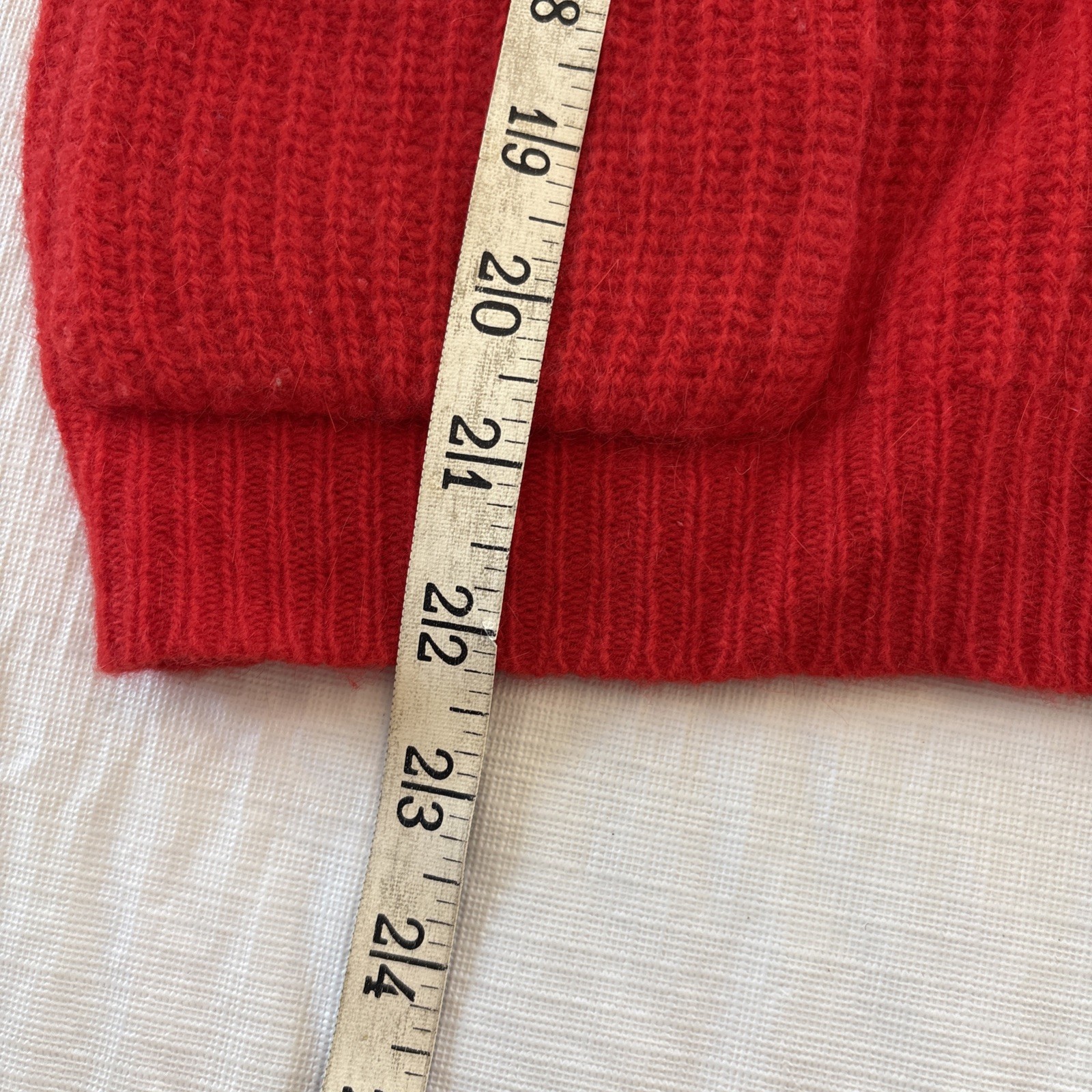Evan Picone Red Women’s Sweater Vest Wool/Angora Rabbit Hair/nylon VTG Petite S