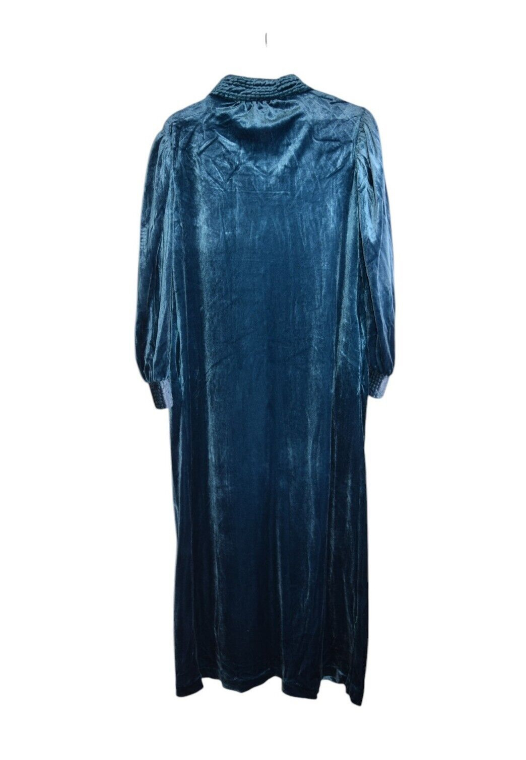 Vintage Periphery Dress Womens 4 Blue Velour Loungewear House Saks Fifth Ave