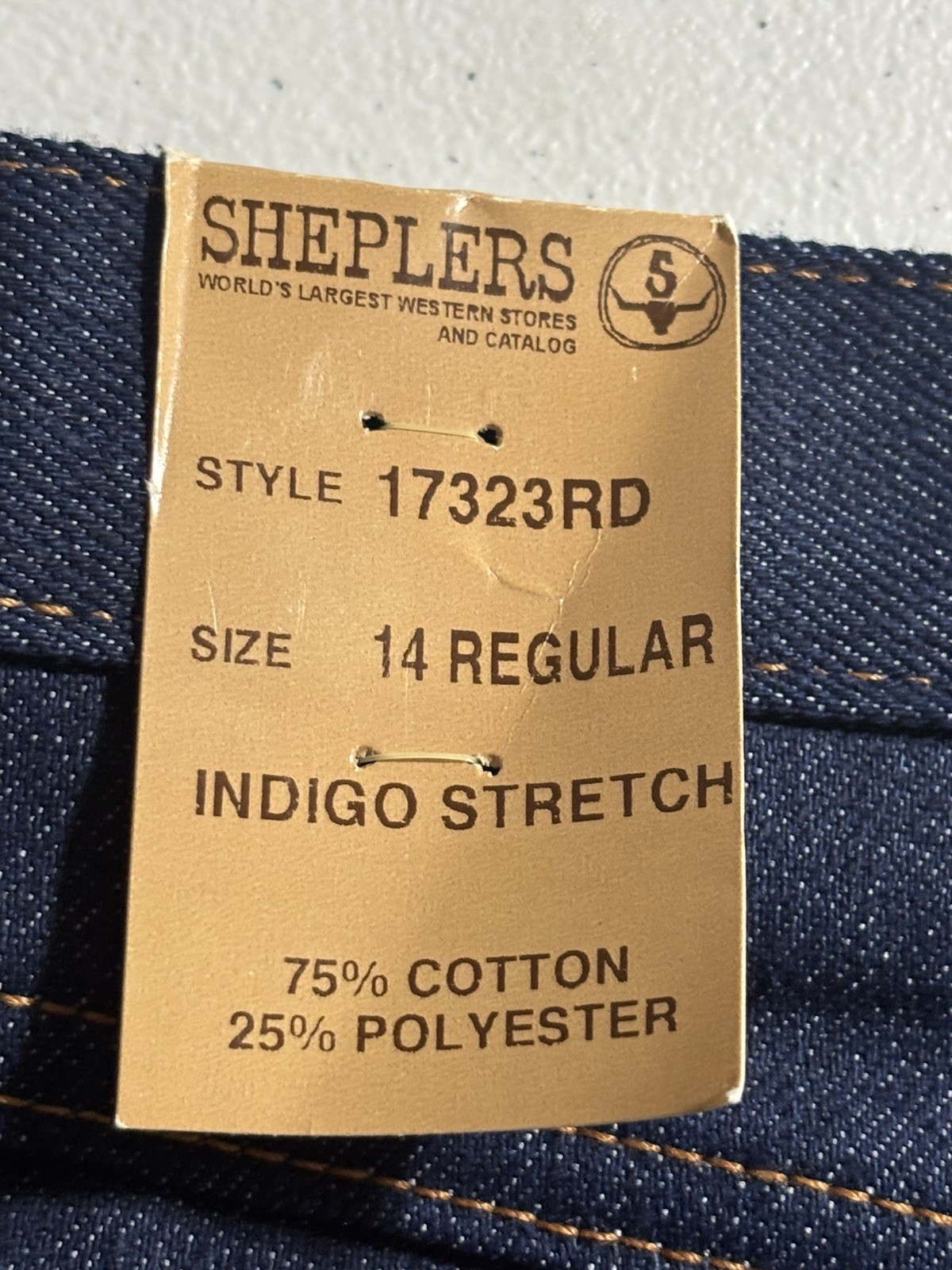 NWT vtg Sheplers Jeans womens Size 14 (32×33″) western Cowgirl rodeo barebottom