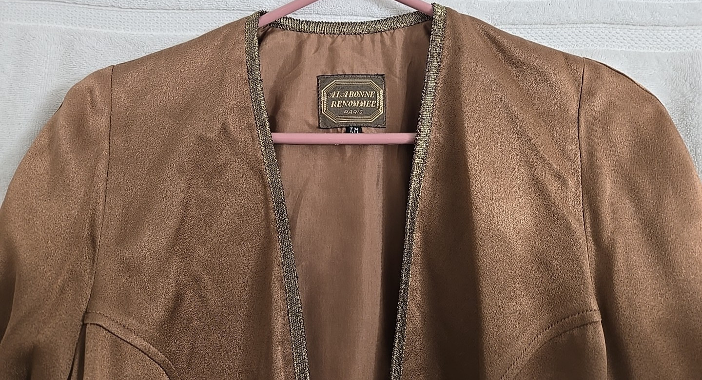 La Bonne Renommee Jacket Blazer Gold Trim Sz T/M