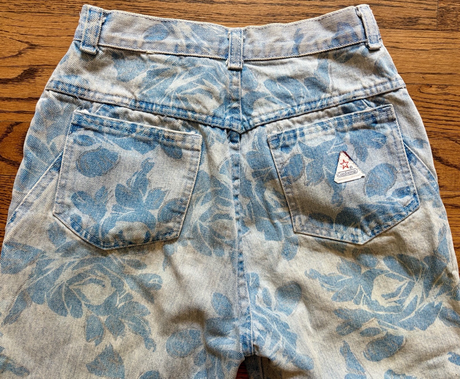 Vintage Zena Floral Damask Jeans Baroque Tapestry High Waisted Tapered Leg USA