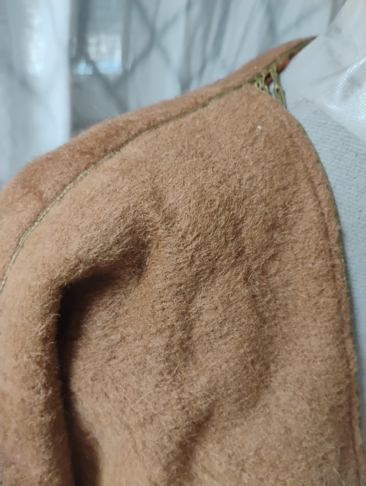 50’s Antique Vtg Heavy WOOL Camel Cape Quality Southwest Poncho blanket 100 X57
