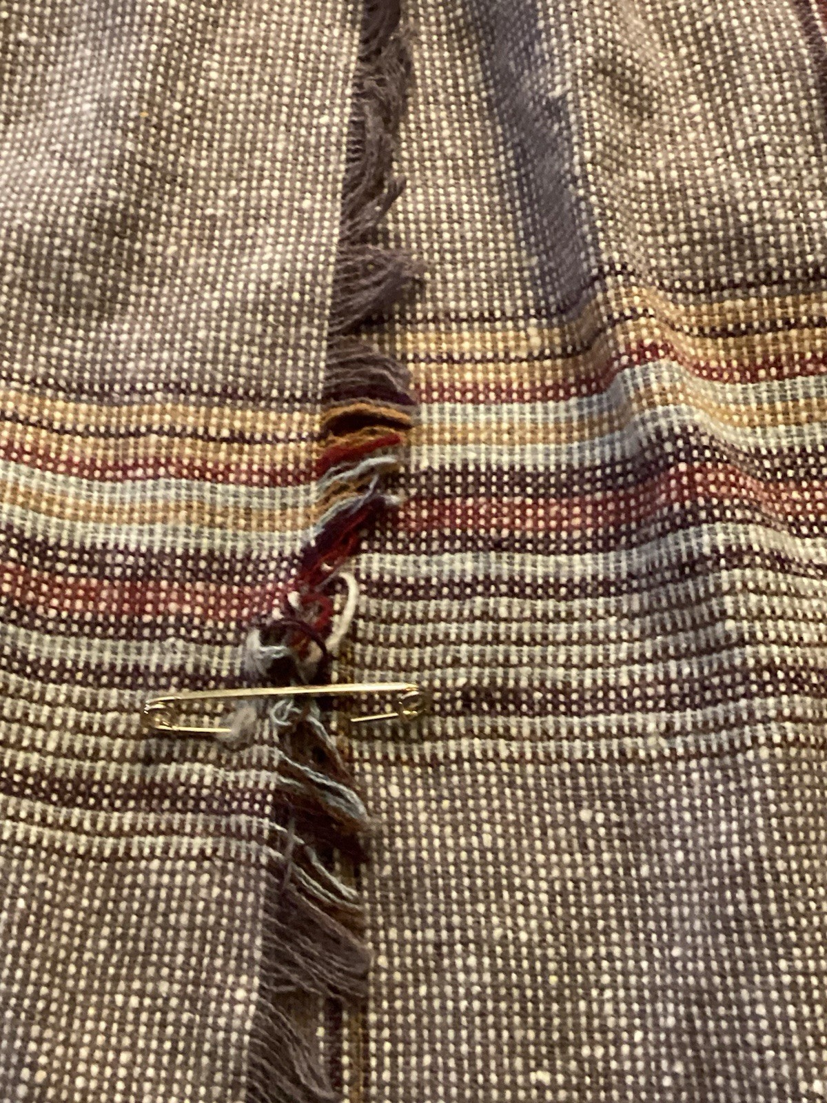 Vintage College Town Union Made Wool Blend Skirt Brown Plaid Size XS USA