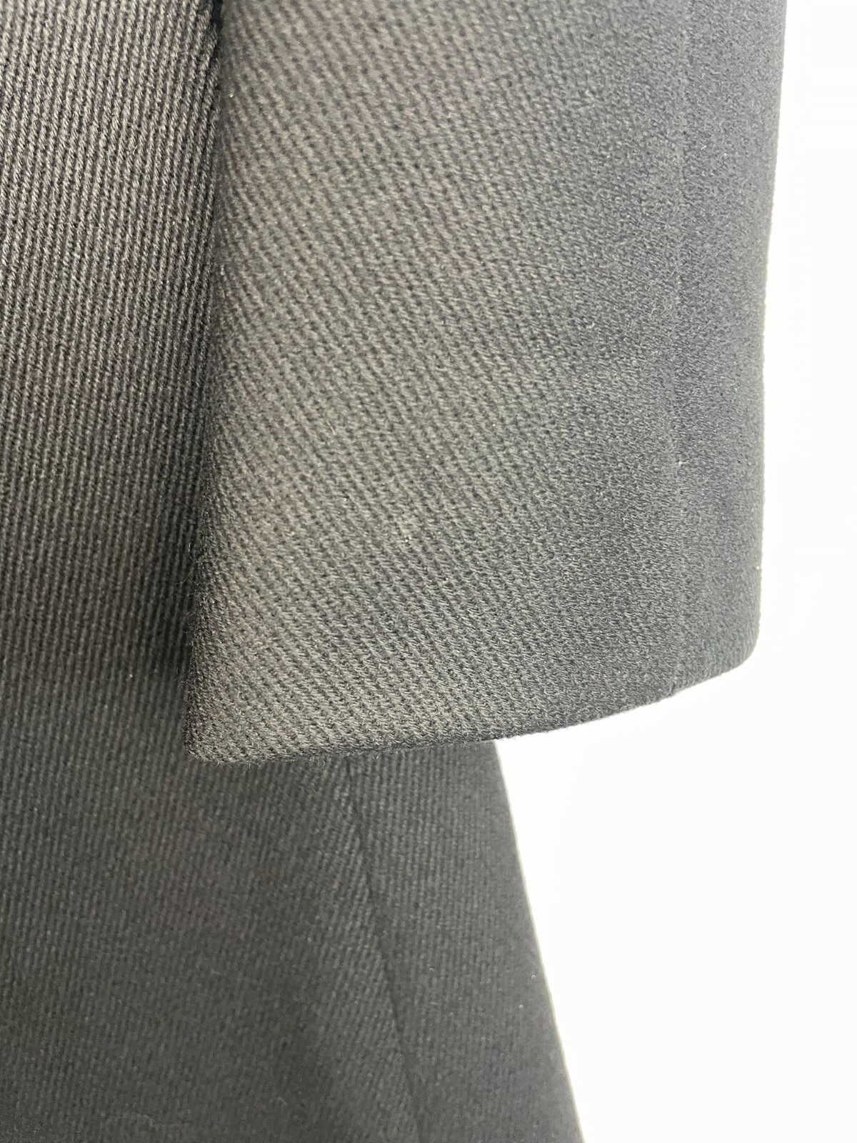 Vintage Forstmann by Penn Craft Women’s Black Fur Collar Asymmetric Button Coat