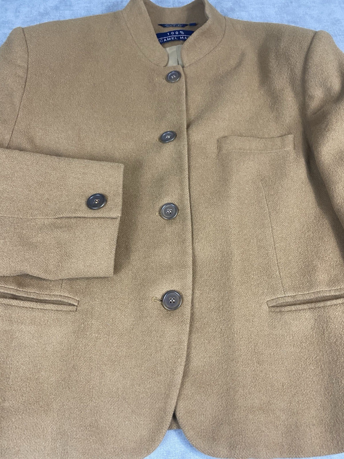 Vintage Corbin Collection Camel Hair Blazer USA Women’s Sz 12 Tan Jacket