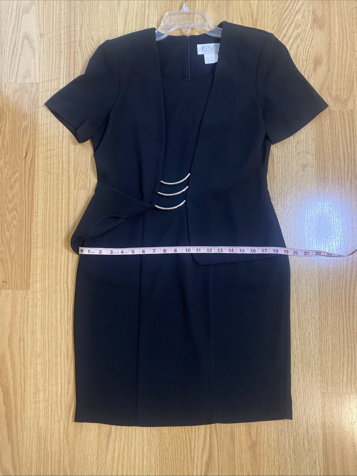Vintage Casual Corner Sz 10 Petite Black Suit Dress Corpcore Business 80’s Power