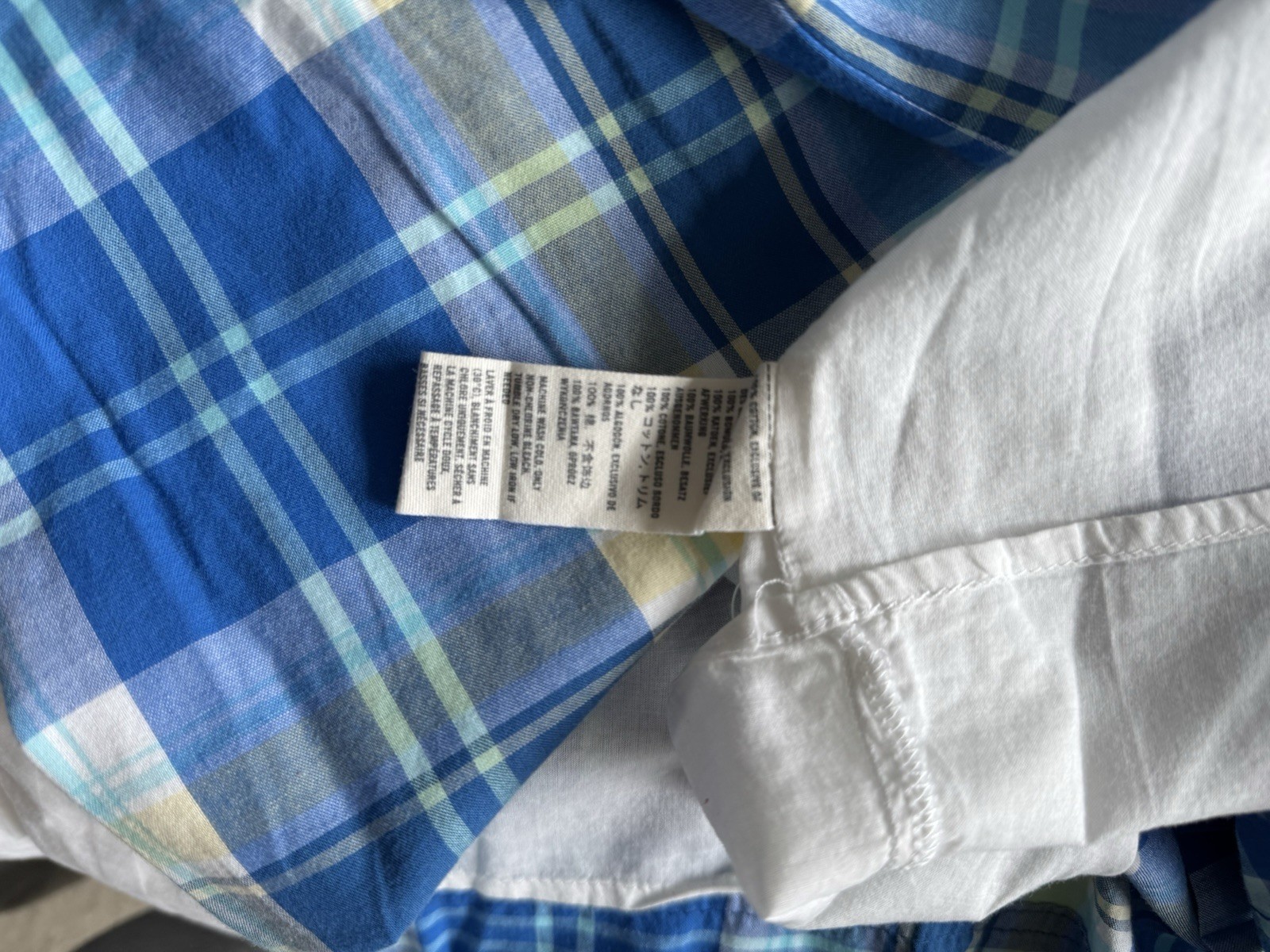 Vintage Y2K Abercrombie Blue Yellow Green Plaid Smocked Mini Sundress Sz Medium