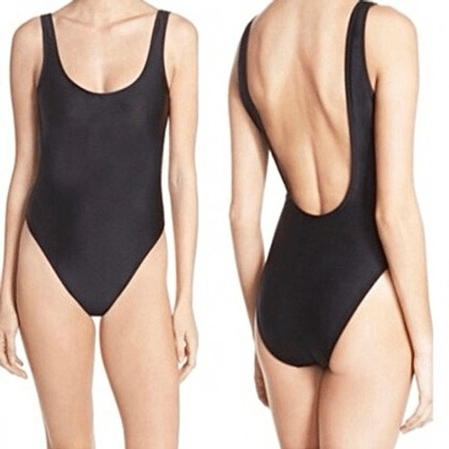 Rose All Day Black One Piece Swimsuit Size M