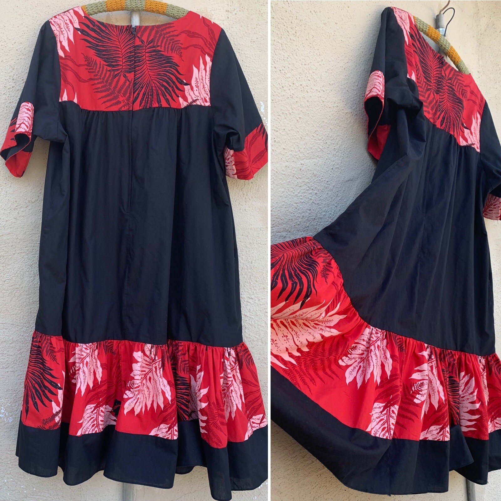 RHC Made In Hawaii Hawaiian Dress Muu Muu tikis aloha L ? See Measurements