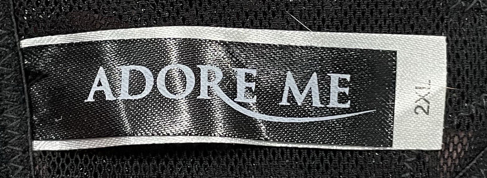 Adore Me Black Lace Sheer Mesh Overlay Panties Womens 2XL NWT