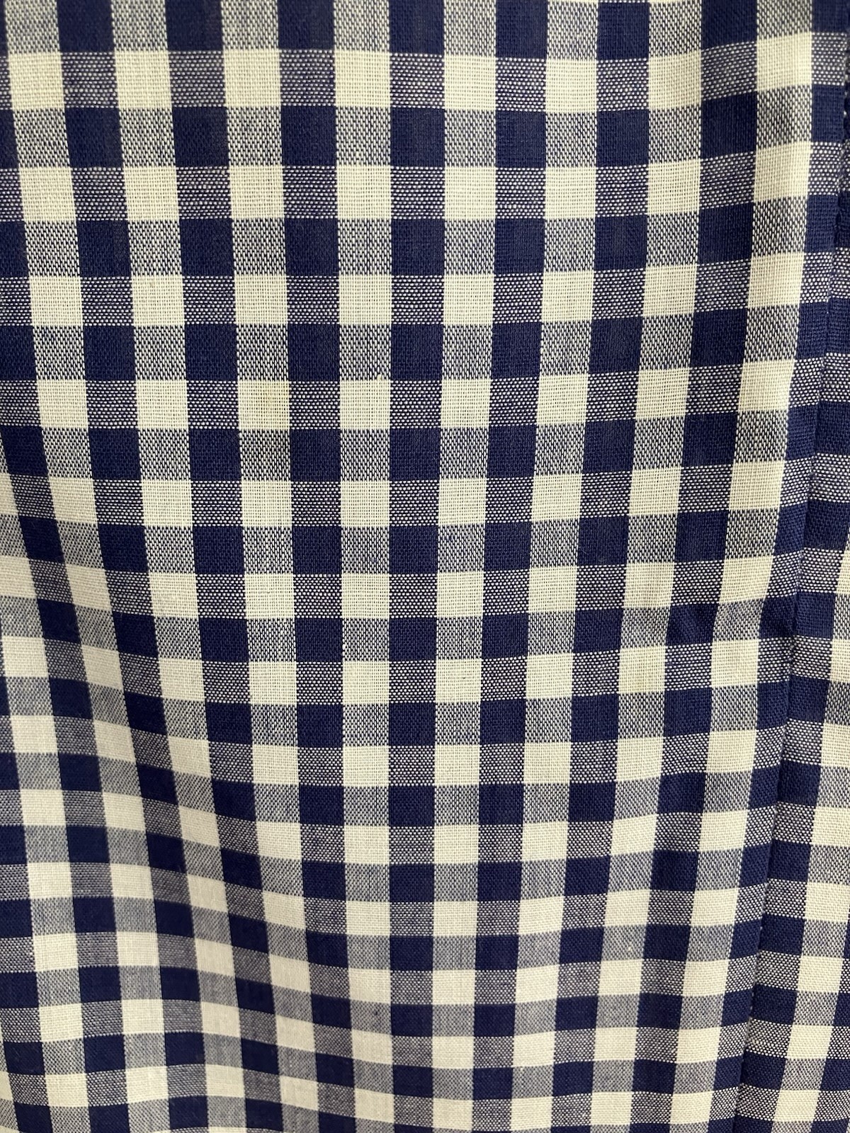 Vintage 50s PLUS SIZE Gingham Waitress Uniform Dress Front Zip 1/2 Belt 46-42-46
