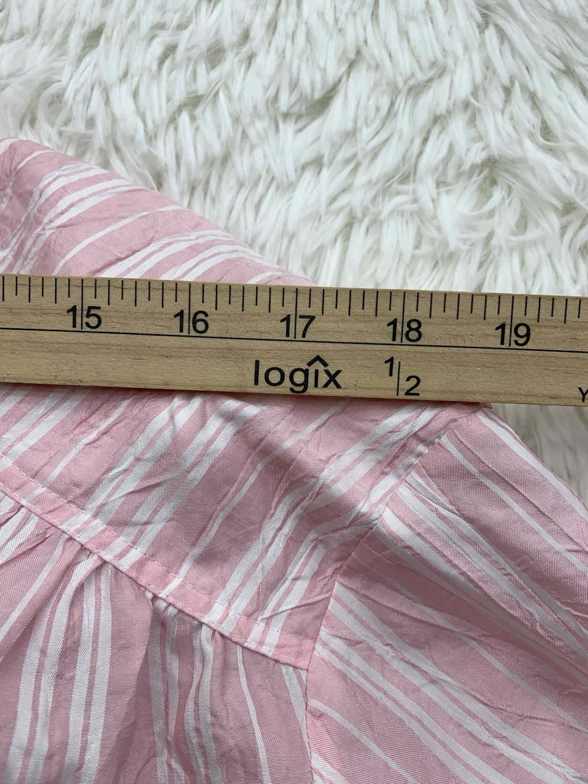 Vintage L Rothschild San Francisco Pink Striped Jumpsuit Pockets Collared Sz 12