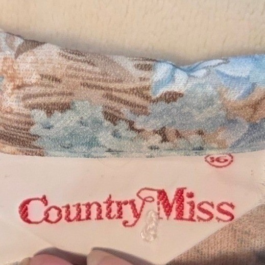 Vintage Country Miss Prairie Western Inspired Summer Floral Midi Dress Size 16