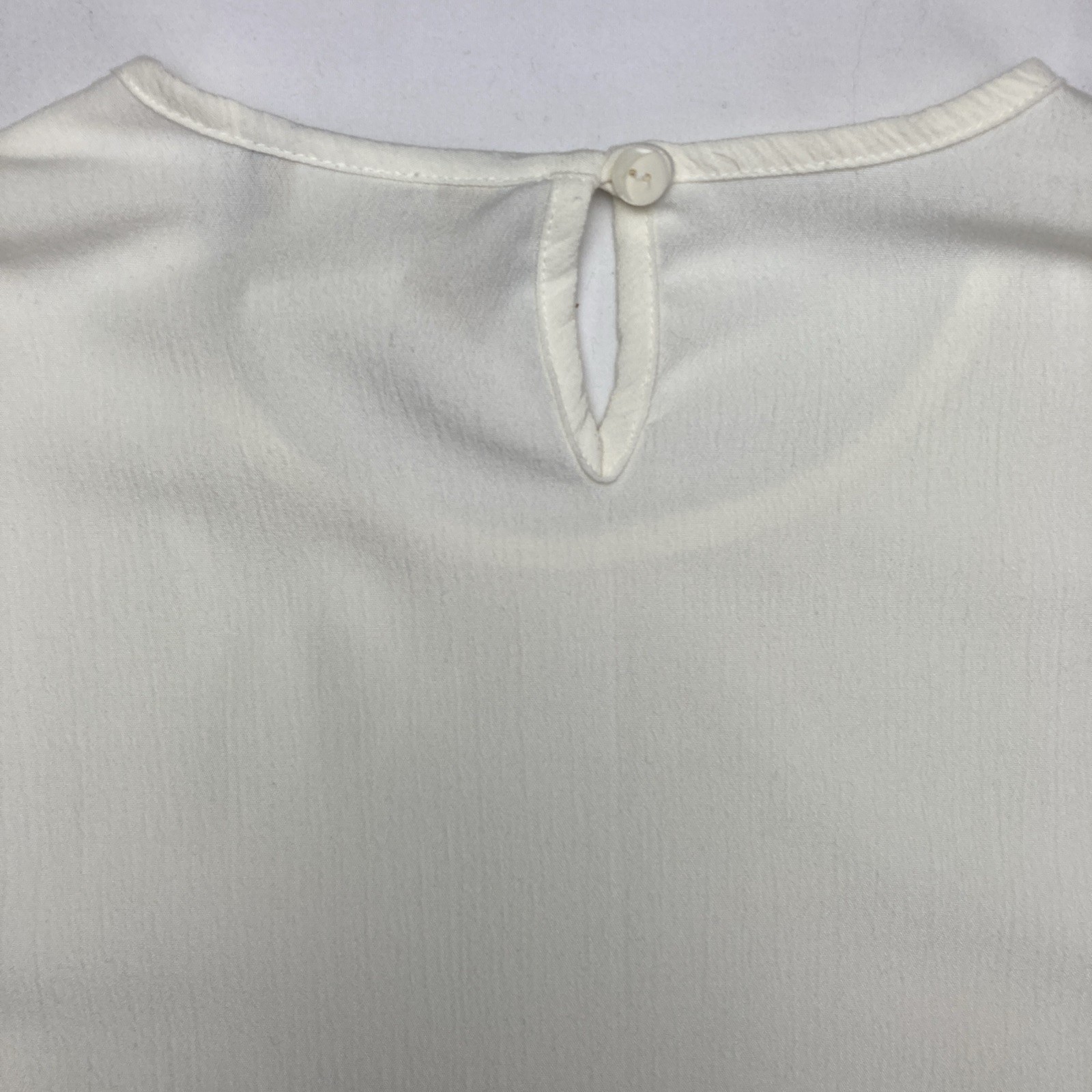 Toni Garment for CC Magic Vintage Keyhole Blouse Ivory Size SMALL