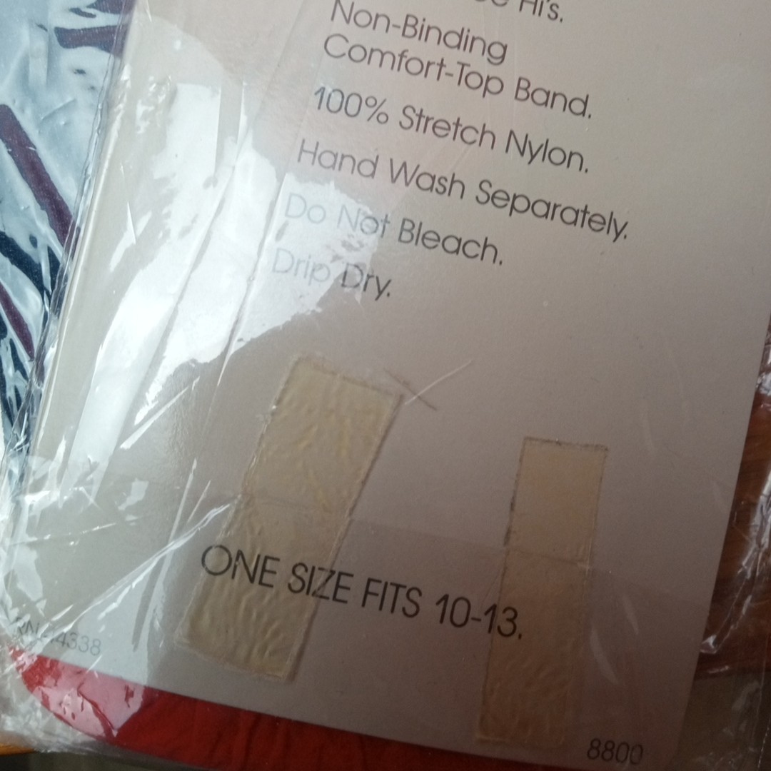 7 Vtg Textured Mesh Knee Hi High Sandal Foot Nylons Stockings One Size 8.5-13