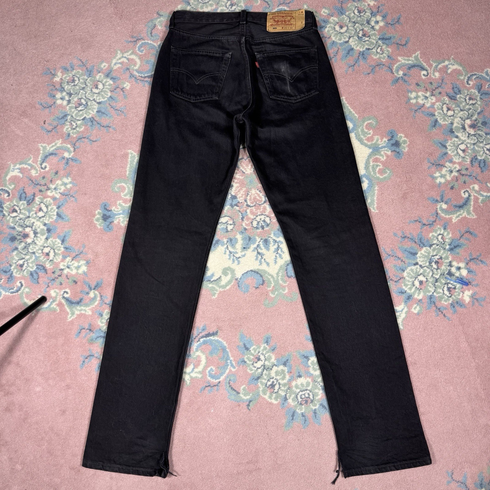 Rare Vintage 90s Women’s Black Levi’s XX 501 Made In USA 29×34